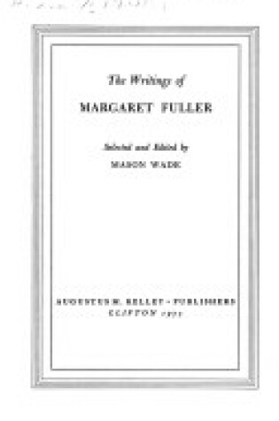 Cover of Writings of Margaret Fuller