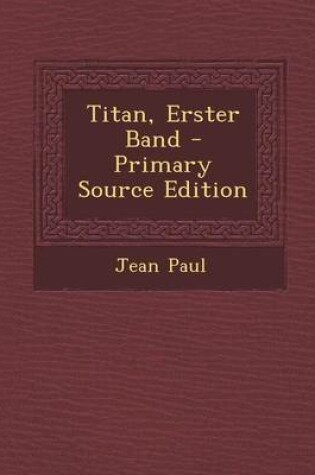 Cover of Titan, Erster Band