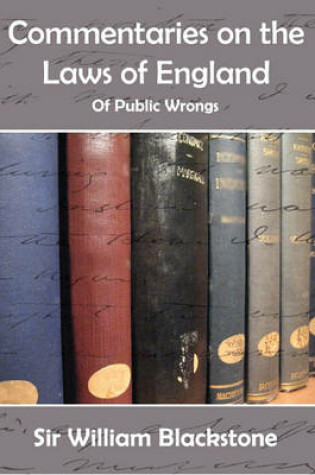 Cover of Commentaries on the Laws of Englad in Four Books