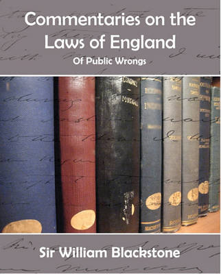 Book cover for Commentaries on the Laws of Englad in Four Books