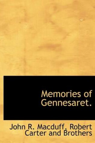 Cover of Memories of Gennesaret.