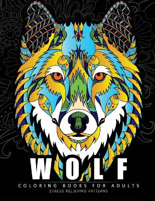 Book cover for Wolf Coloring books for adults