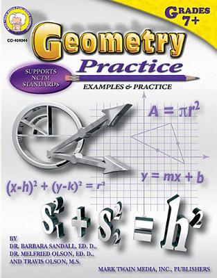 Book cover for Geometry Practice Book, Grades 7 - 8