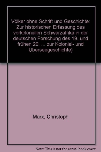 Cover of Volker Ohne Schrift Und Geschichte