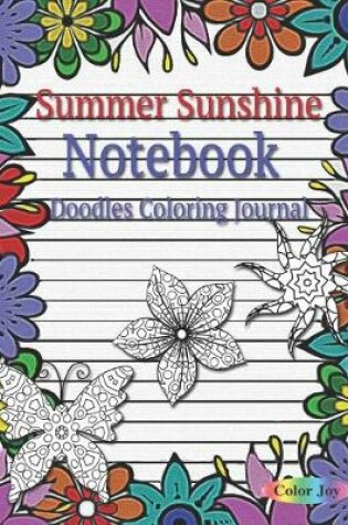 Cover of Summer Sunshine Notebook Doodles Coloring Journal