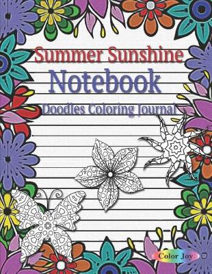 Book cover for Summer Sunshine Notebook Doodles Coloring Journal