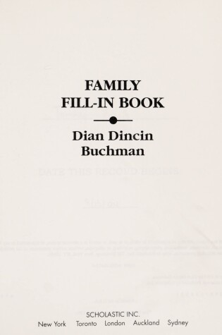 Cover of The Family Fill-In Book