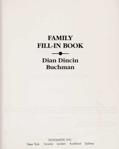 Book cover for The Family Fill-In Book