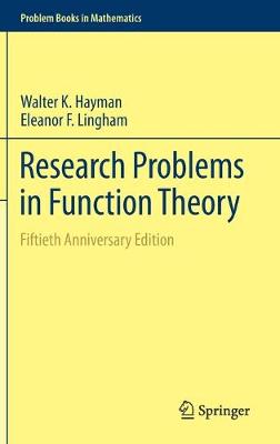 Book cover for Research Problems in Function Theory