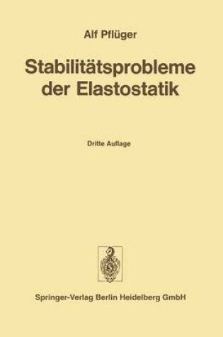 Cover of Stabilitätsprobleme der Elastostatik