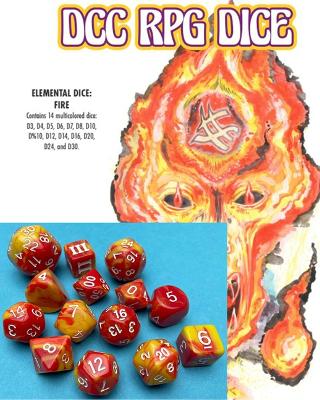 Cover of DCC RPG Dice Set Elemental Dice: Fire