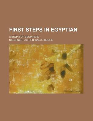 Book cover for First Steps in Egyptian; A Book for Beginners