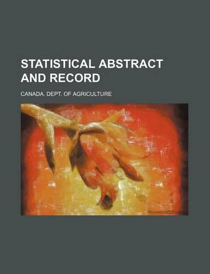 Book cover for Statistical Abstract and Record