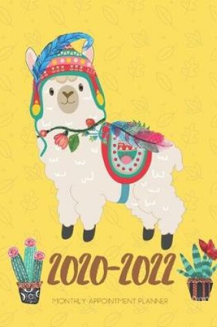 Cover of 2020-2022 Three 3 Year Planner Desert Alpacas Monthly Calendar Gratitude Agenda Schedule Organizer