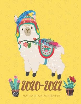 Book cover for 2020-2022 Three 3 Year Planner Desert Alpacas Monthly Calendar Gratitude Agenda Schedule Organizer