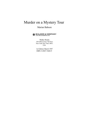 Book cover for Murder Mystery Tour