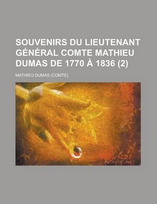 Book cover for Souvenirs Du Lieutenant General Comte Mathieu Dumas de 1770 a 1836 (2)