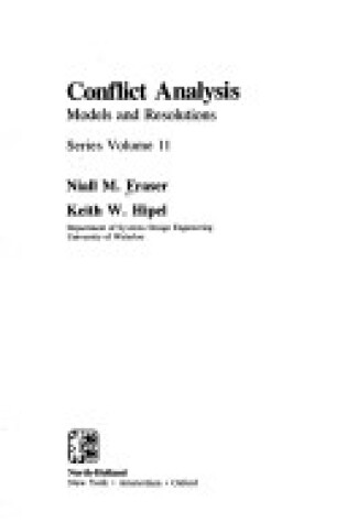 Cover of Conflict Analysis