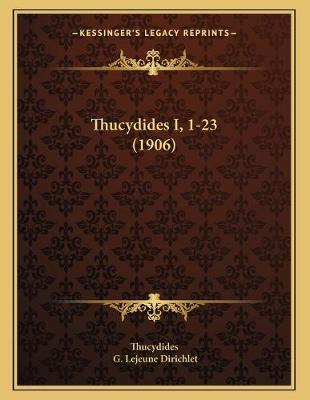 Book cover for Thucydides I, 1-23 (1906)