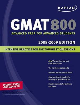 Book cover for Kaplan GMAT 800