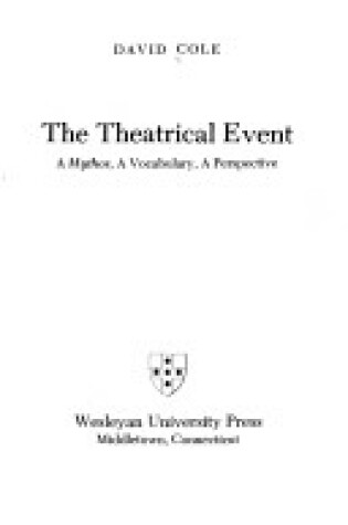 Cover of The Theatrical Event