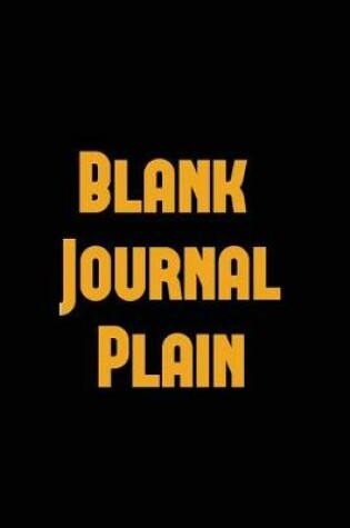 Cover of Blank Journal Plain