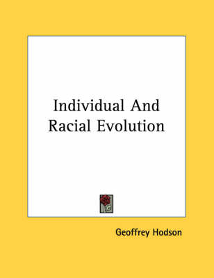 Book cover for Individual and Racial Evolution