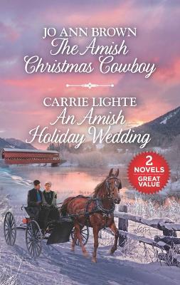 Book cover for The Amish Christmas Cowboy and an Amish Holiday Wedding