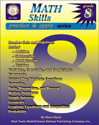 Book cover for Math Skills, Grade 8