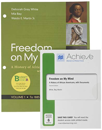 Book cover for Loose-Leaf Version for Freedom on My Mind, Volume 1 2e & Achieve Read & Practice for Freedom on My Mind 2e (Six-Months Access)