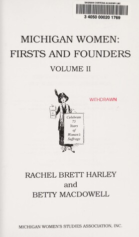 Book cover for Michigan Women Vol. II