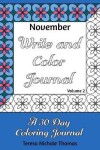 Book cover for November Write and Color Journal - Volume 2