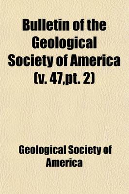 Book cover for Bulletin of the Geological Society of America Volume 1