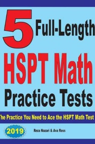 Cover of 5 Full-Length HSPT Math Practice Tests