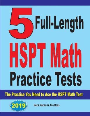 Book cover for 5 Full-Length HSPT Math Practice Tests