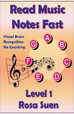 Book cover for Read Music Notes Fast Level 1 - Visual Brain Recognition, No Counting