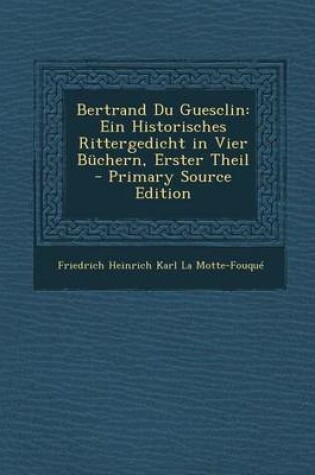 Cover of Bertrand Du Guesclin