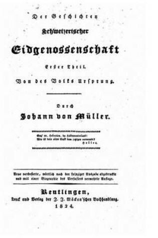 Cover of Der geschichten schweizerischer Eidenossenschaft