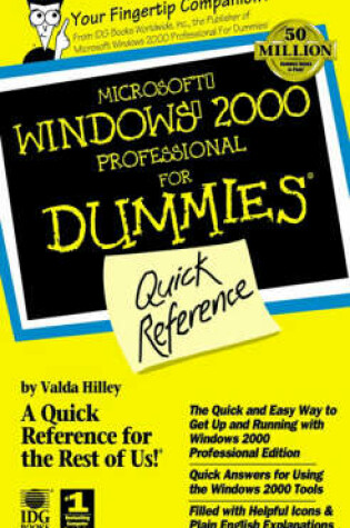 Cover of Windows 2000 Professional for Dummies Quick Reference