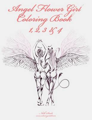 Book cover for Angel Flower Girl Coloring Book 1, 2, 3 & 4