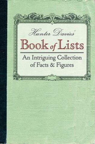 Cover of Hunter Davies' Book of Lists