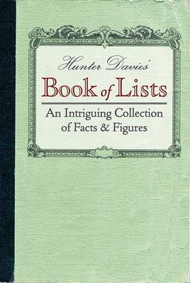 Book cover for Hunter Davies' Book of Lists