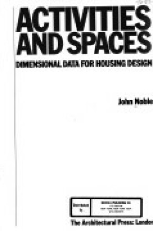 Cover of Activities and Spaces