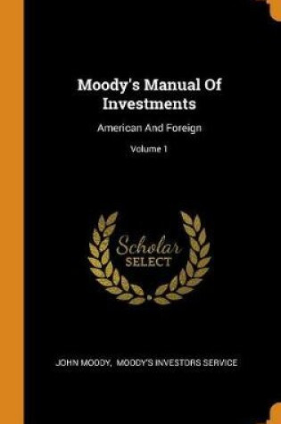 Cover of Moody's Manual of Investments
