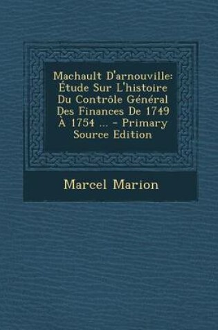 Cover of Machault D'Arnouville