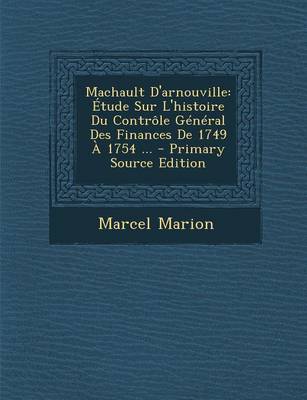 Book cover for Machault D'Arnouville