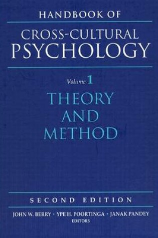 Cover of Handbook of Cross-Cultural Psychology