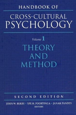 Cover of Handbook of Cross-Cultural Psychology