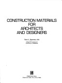 Book cover for Construction Materials for Architects and Designers