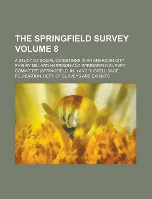 Book cover for The Springfield Survey; A Study of Social Conditions in an American City Volume 8